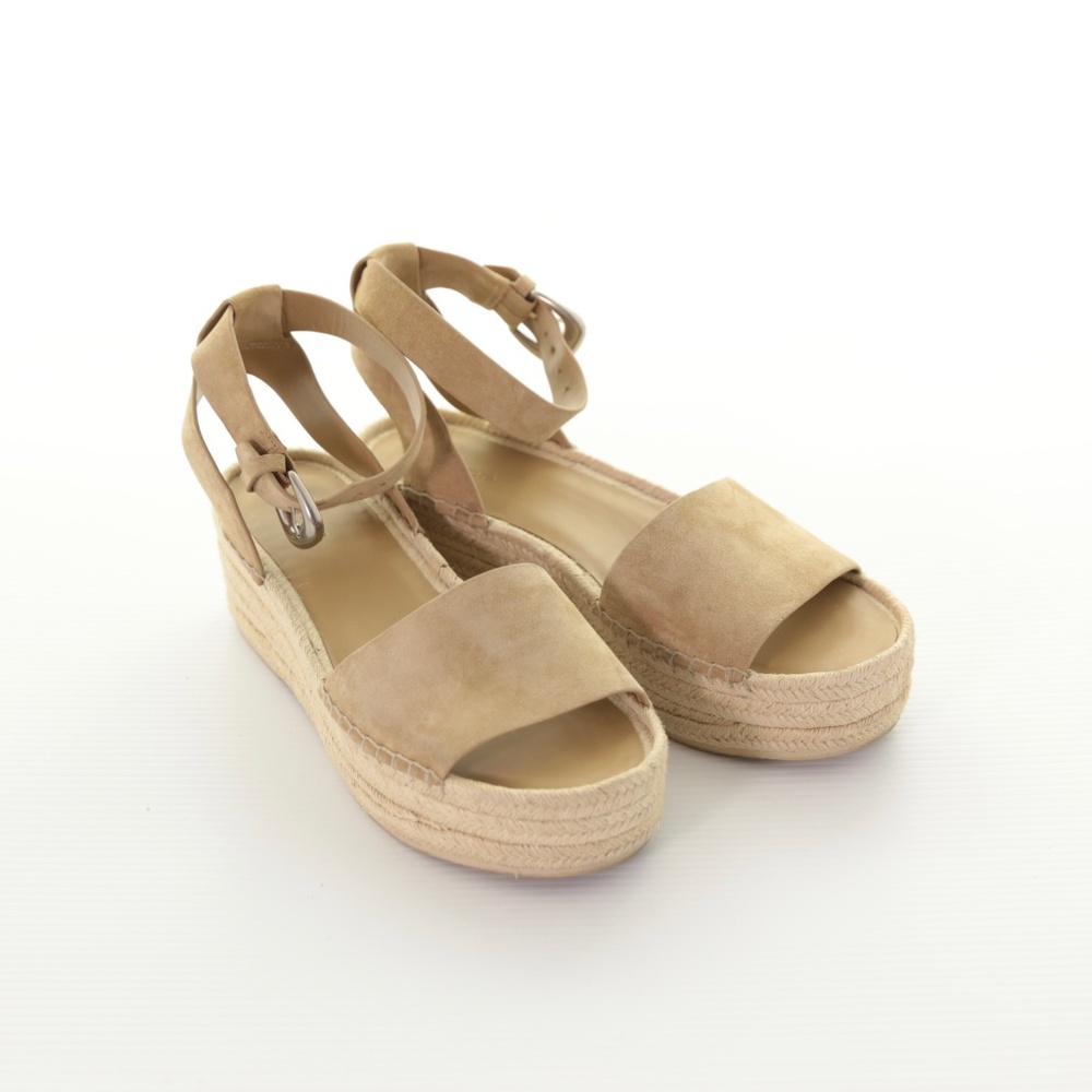 Vince Belisa Tan Suede Espadrilles Platform Sandals Womens 10M/41EU Preppy Boho